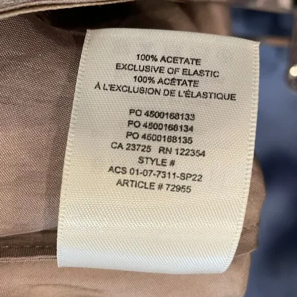 New Aritzia Satin Midi Slip Skirt Grey Taupe 2, XS - Picture 7 of 8